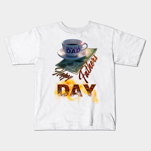 Happy Fathers Day - The Best Dad Kids T-Shirt by Aloha Designs